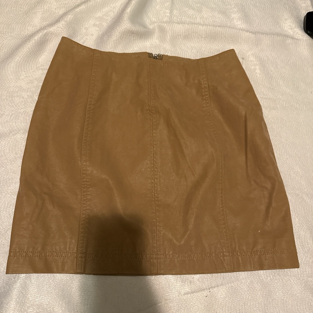 Free People Tan Mini Skirt - Picture 4 of 4